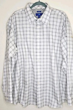 Egara Shirt classic fit non-iron long sleeve button up Men's 2X gray check