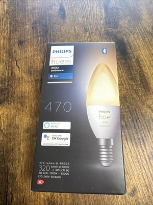 Philips Hue White Ambiance E14 Lampe, Einzelpack, 470, Dimmbar
