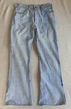 Vtg 1975 Levis 646 0217 Orange Tab Bell Bottoms 33x30 Talon 42 Light Wash USA