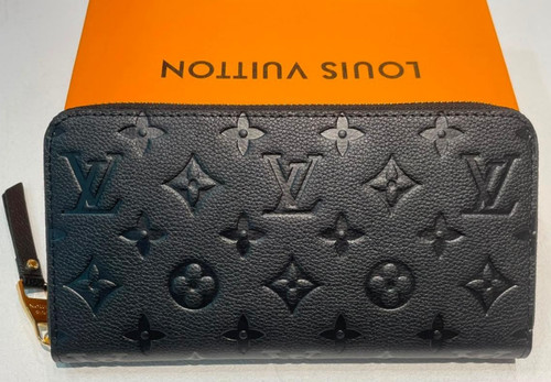 Louis Vuitton Monogram Empreinte Zippy Wallet Noir Black LV M61868 Authentic
