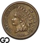 1860 Indian Head Cent Penny, Choice XF++