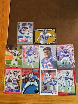 LAWRENCE TAYLOR - **Premium Lot of 10 Different (1 Ins)** -Giants - (NRMT-MINT)