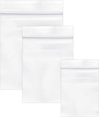 NUOSHEN 300 Stk Druckverschlussbeutel 5×7/6×9/7×10cm Kleine Plastiktüten Baggies Tra...