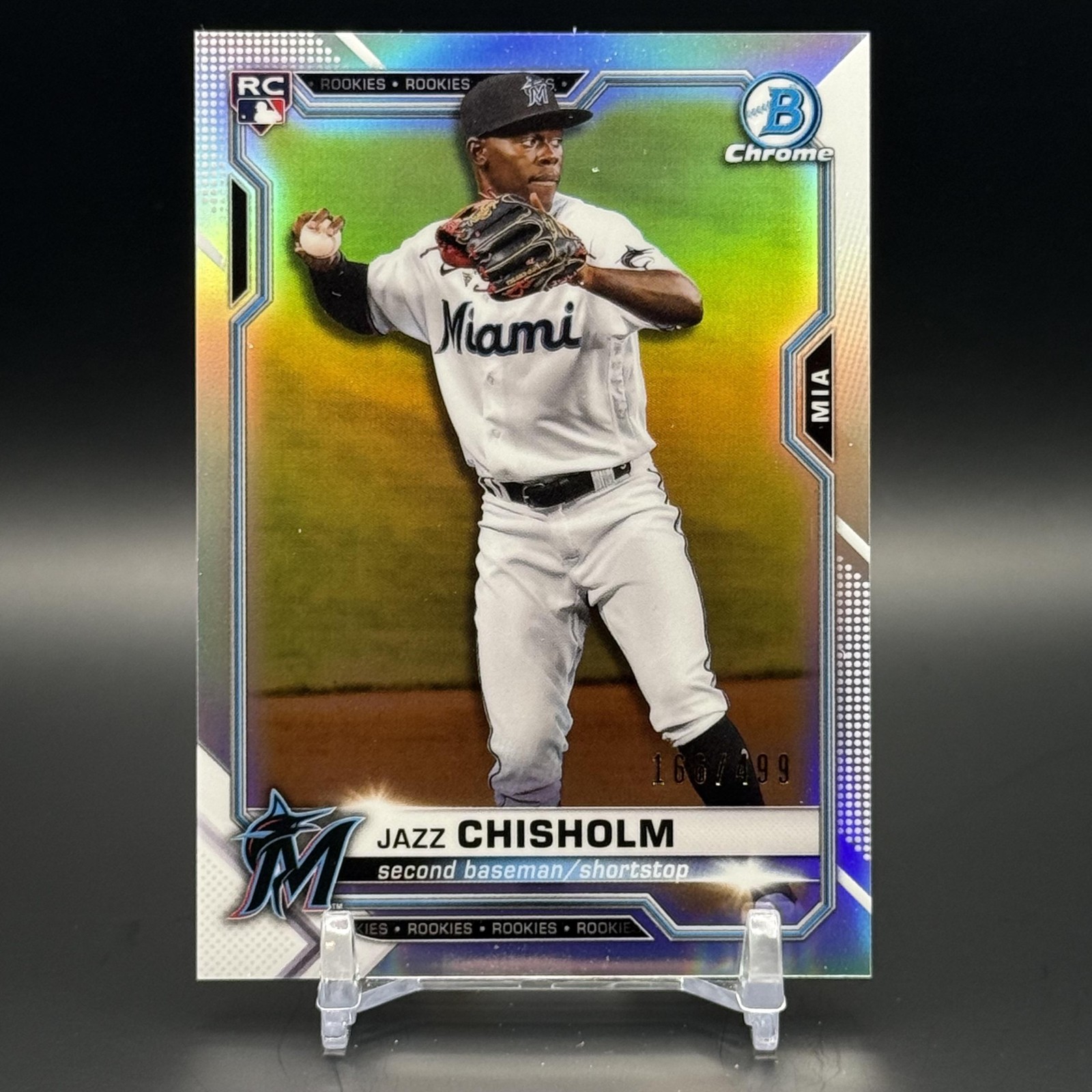 Jazz Chisholm 2021 Bowman Chrome Refractor #57 #/499 RC