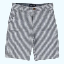 Nautica Boys Blue White Stripe Shorts Size 7 NWT