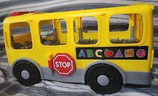 Fisher-Price Little People Big Yellow School Bus, Musical Pull Toy NO PEOPLE 
