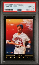 1991 Fleer Pro-Visions Kirby Puckett PSA  10 Gem Mint *RARE* Minnesota Twins