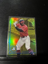 2022 Bowman Heritage - Chrome Prospects Jhonkensy Noel #BHPC-31 Yellow Refractor