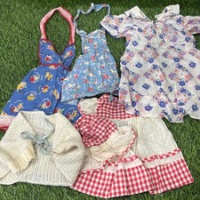 Vintage Baby Doll Clothes Lot 23 Pc Dresses Bonnets Blankets Socks AS IS Repair
