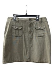 VINTAGE Gap Factory Olive Cargo Mini Skirt WM SZ 4