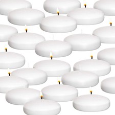 Royal Imports White Floating Candles 3" Pack of 36 Unscented
