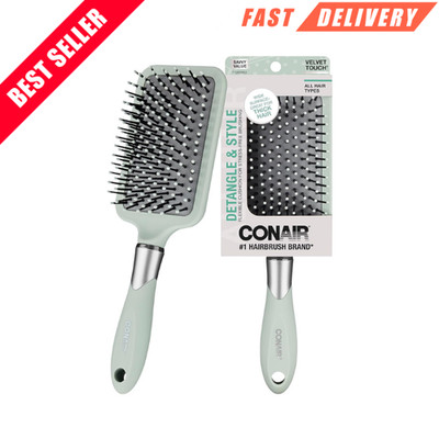 Velvet Touch Paddle Cushion hair brush - Detangling hairbrush men or women