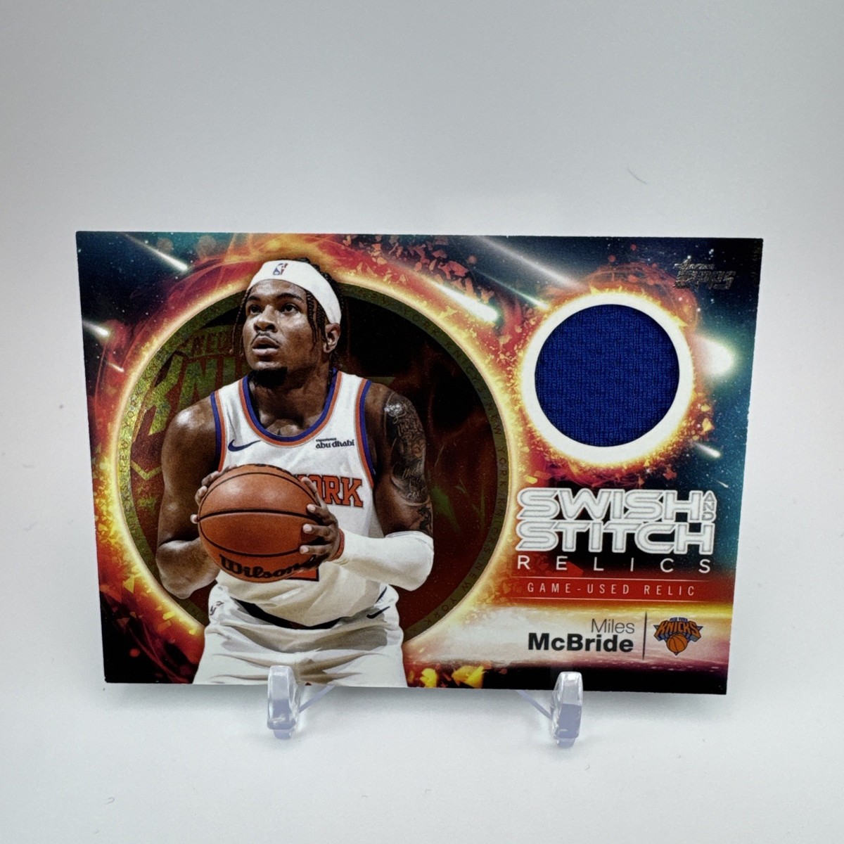 2025-26 Topps Basketball Miles McBride Swish and Stitch Relic SP