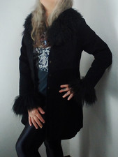 vintage 90s real suede afghan coat mongolian lamb penny lane shearling Y2K