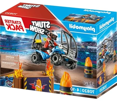 Playmobil 70820 Starter Pack Stuntshow Quad mit Feuerrampe Spielzeug Spiel-Set - Bild 1 von 4