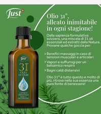 OLIO 31 Just 50 ml L' UNICO ORIGINALE SVIZZERO con 31 PIANTE  