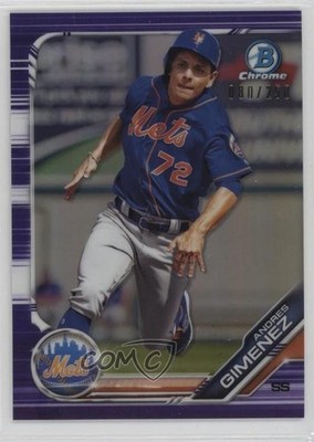2019 Bowman Draft Chrome Purple Refractor /250 Andres Gimenez #BDC-8 0x36