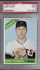 1966 TOPPS #572 BOB PRIDDY PSA 9