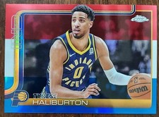 2025-26 Topps Chrome - Tyrese Haliburton #3 Red White & Blue Refractor