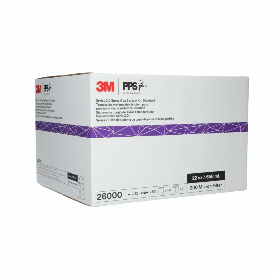 3M 26000 PPS Series 2.0 Spray Cup System Kit, 22 fl oz,650 mL, 200 Micron Filter - Image 2 of 4