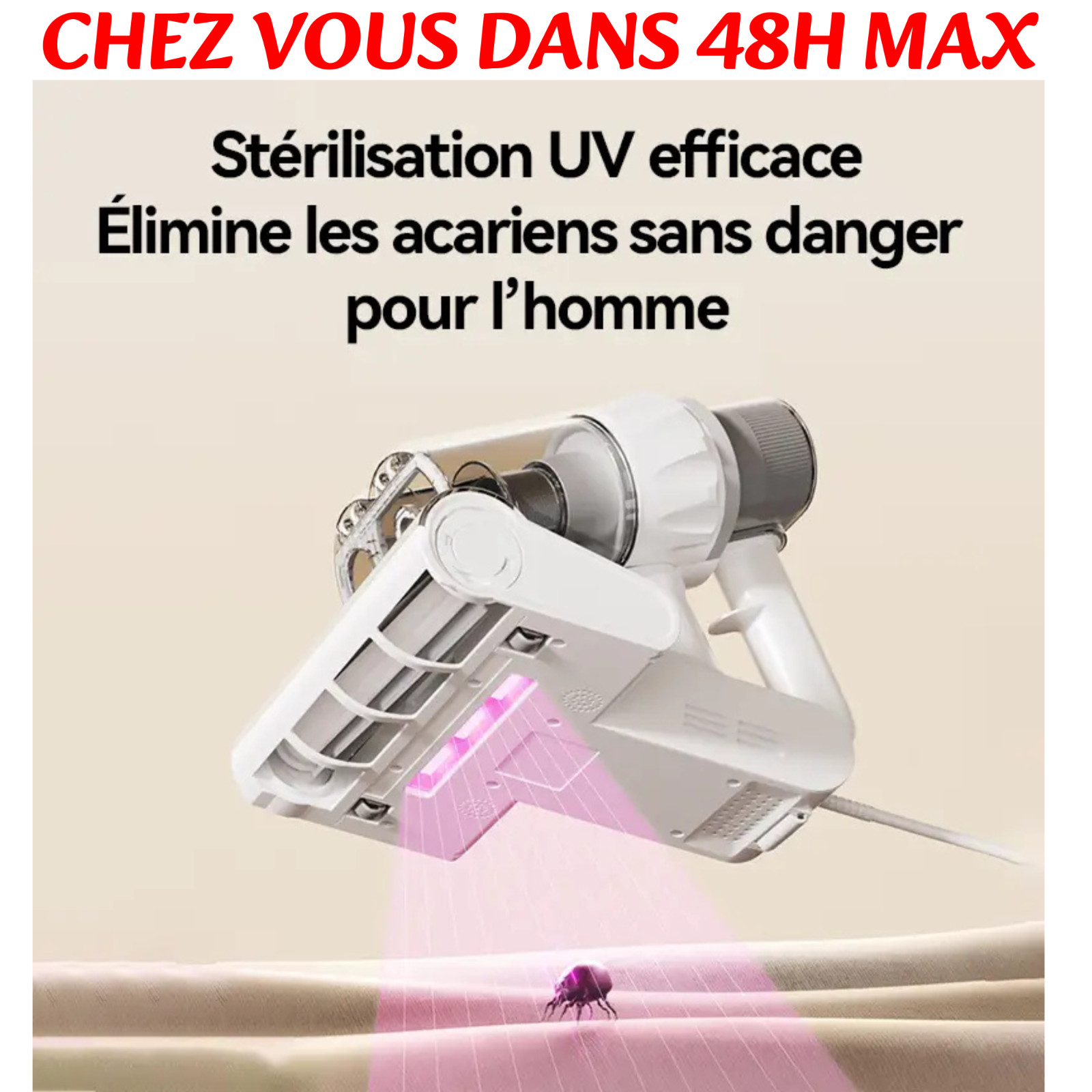 Aspirateur de lit HEPA pour assainir la chambre de bébé et le canapé