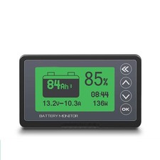 Battery Monitor High Low Voltage Programmable Alarm Voltage Range 10V-120V 500A