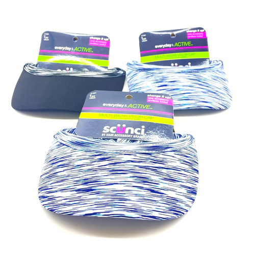 Scunci MultiWear Visor Caps 3Pack, Everyday & Active eBay