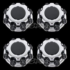 4 Chevy Gmc 8 Lug Chrome Wheel Center Hub Caps Bolt Covers Fit Alloy Steel Rim