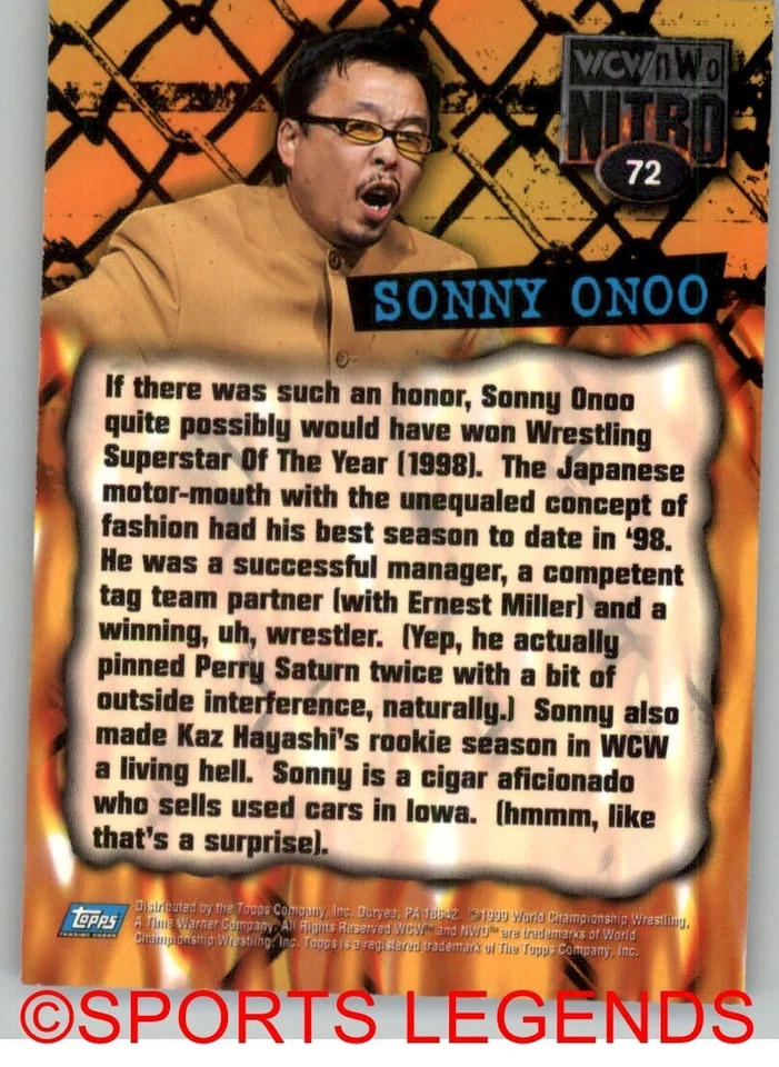1999 WCW/NWO Nitro #72 Sonny Onoo - Image 2 of 2
