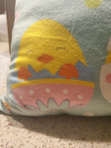 Chick with Bunny Ears 13"×12" Soft Plush Pillow - - Picture 5 of 7