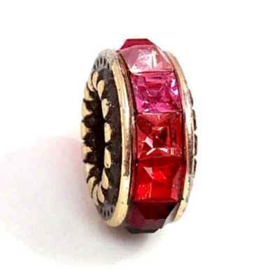Brighton Spectrum Spacer Bead Red, J9399D, Silver Finish, New