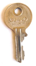 Vintage Key GUARD SECURITY Appx 1-5/8" Locks