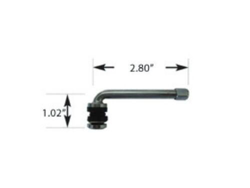 4x Chrome 2.8" TPMS Valve Stems 90 Degree Multi-Piece Wheels For Volk HRE Work - Picture 6 of 7