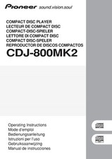 Operating Instructions for Pioneer CDJ-800 MK2