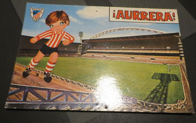 alte Atletico de Bilbao Fußballverein Motiv Wappen Cartoon Szene Fußball Postkarte