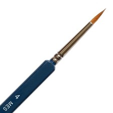 MES Rotmarder Pinsel Gr. 4 echt Rotmarderhaar für Nailart Modellbau Acrylfarbe