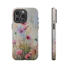 Flower Poppy Floral  Phone Ink Case for iPhone/Galaxy/Pixel
