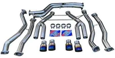 Stainless Steel 3" Upgraded Quad Tip Exhaust for 15-19 M3 F80 M4 F82 F83 S55 3.0