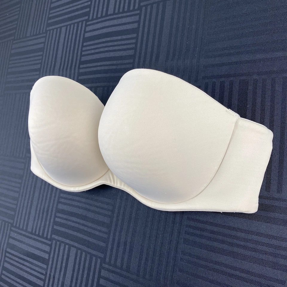 Sujetador Ambrielle para mujer talla 40C beige nude forrado sin tirantes de varias vías cobertura completa Foto 3 de 4