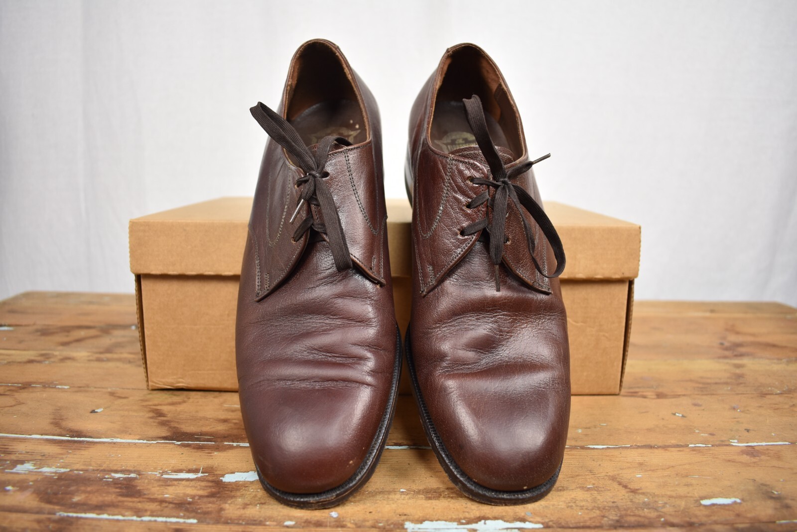 Florsheim Solid Brown Leather Plain Toe Lace Up B… - image 6