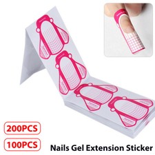 100/200x Nail Art Form Stickers Self Adhesive Extension UV Builder Tips Gel Form