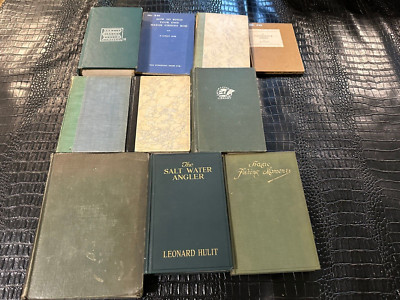 Lot of 10 early 1900s ANTIQUE Fishing Books (S14)