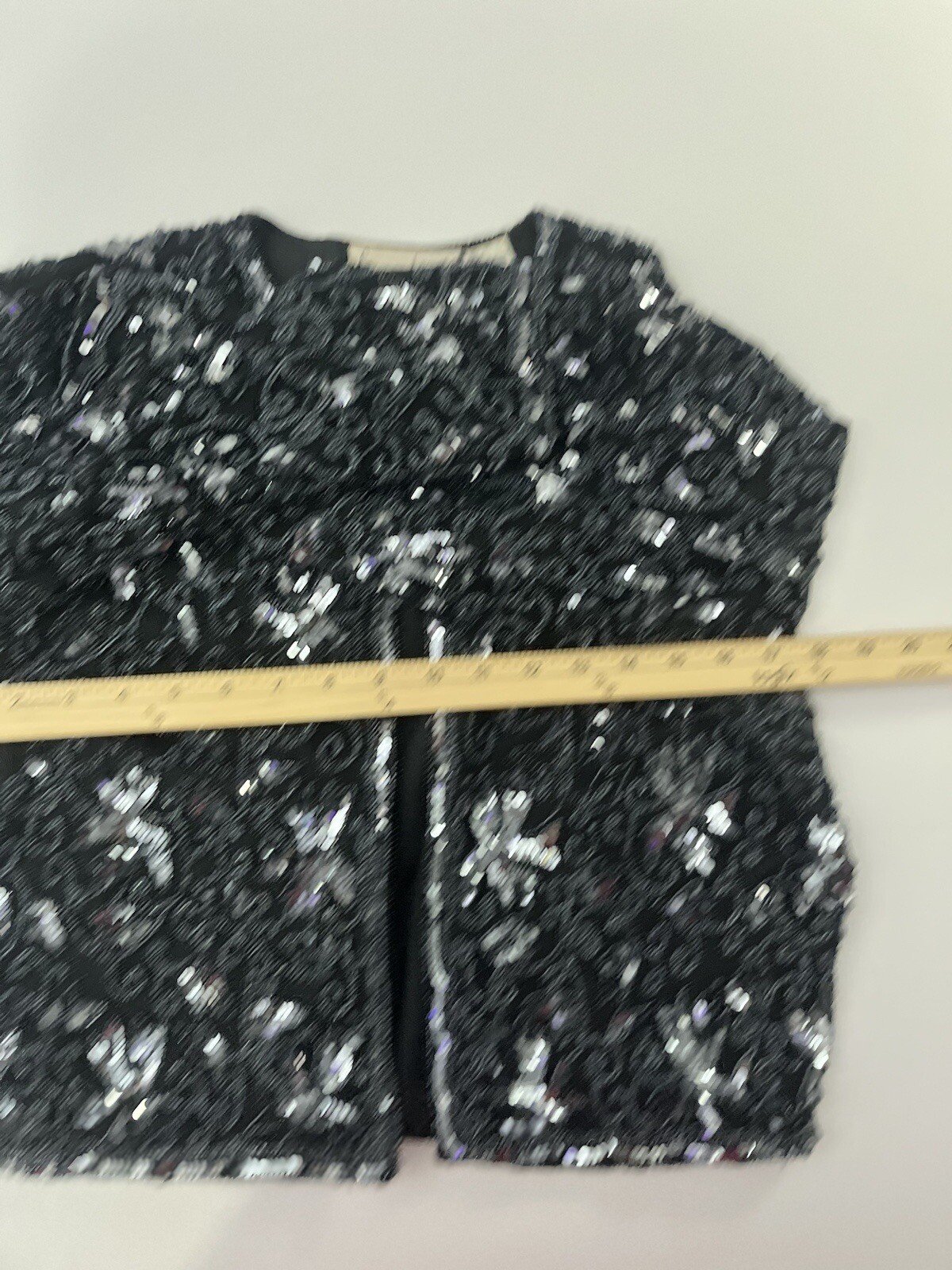 Lawrence Kazar Beaded Jacket Sequin Vintage Sz PM 1980s Evening Jacket Silk