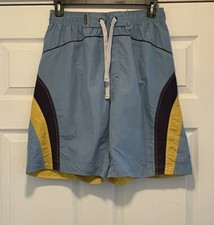 Corona Extra Men  s Large Swim Trunks Beer Logo Blue Yellow