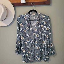 Free People Magic Mystery Floral Green Tunic Dress Size Small