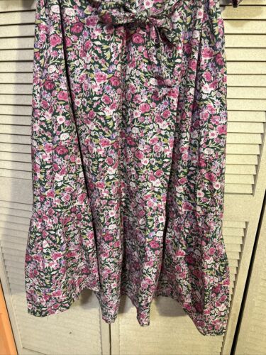 MNG By Mango Linda Dress Midi Pink Floral Puff Sleeve Belted Sz 10 Oversized NWT - Picture 9 of 10