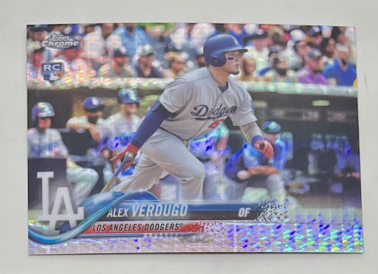 2018 Topps Chrome Alex Verdugo Xfractor RC 167, CLEAN!