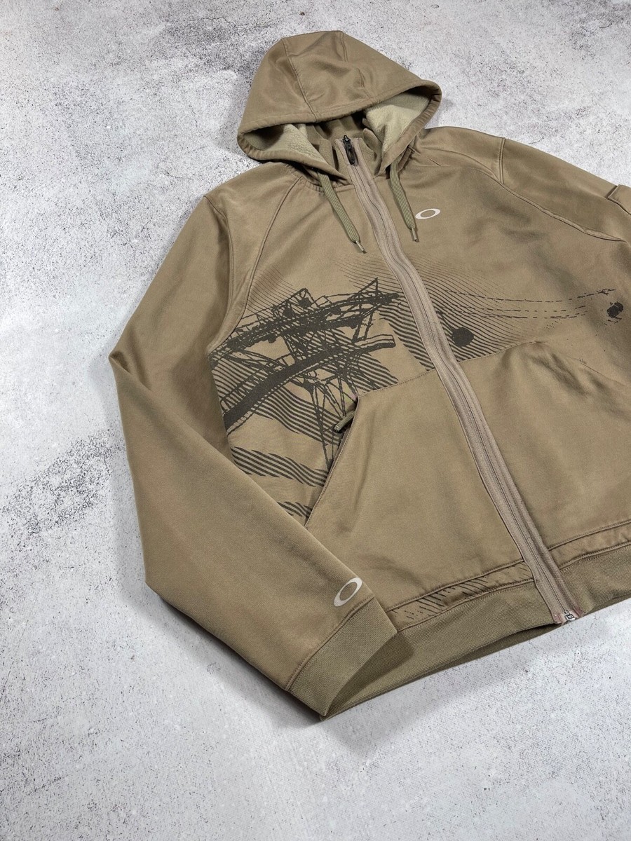 Oakley Y2k Men's Vintage Zip Up Hoodie Avant Garde Full Zip Jacket