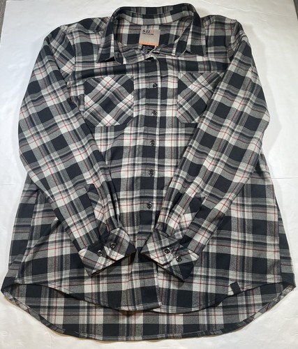 5.11 Tactical Flannel Shirt Womens Large Plaid Long Sleeve Button Up Outdoor