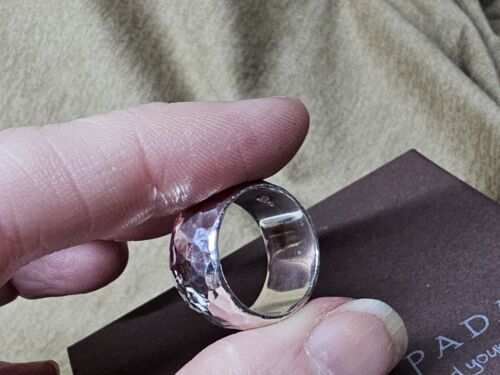 Silpada Sterling Silver Hammered Wide Band Ring Size 7 - Picture 4 of 7